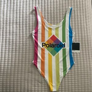 Polaroid Striped Bodysuit/Swimsuit